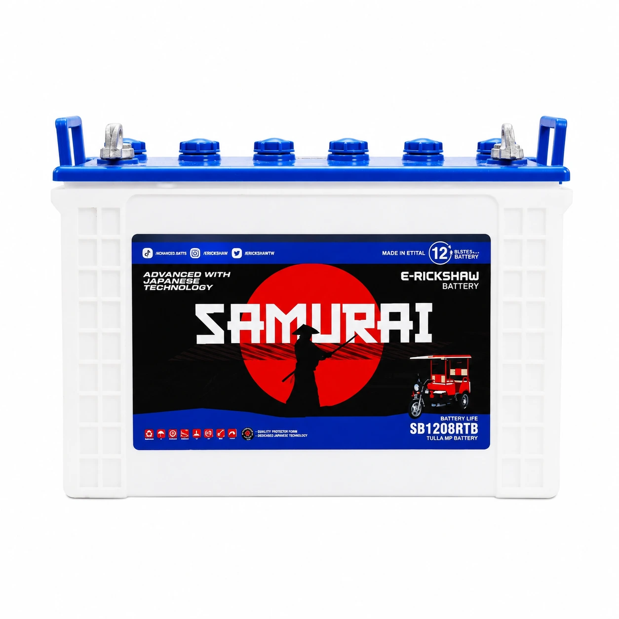 Samurai Series | SB120ERTB | 120AH@C10 | E-rickshaw Battery
