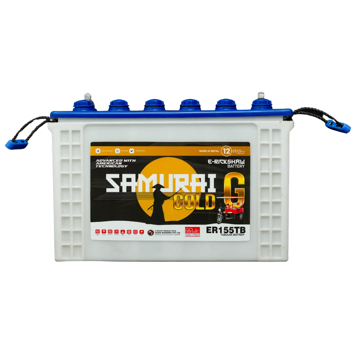Samurai Series | SB155ERTB | 12V 150AH@C10 | E-rickshaw Battery