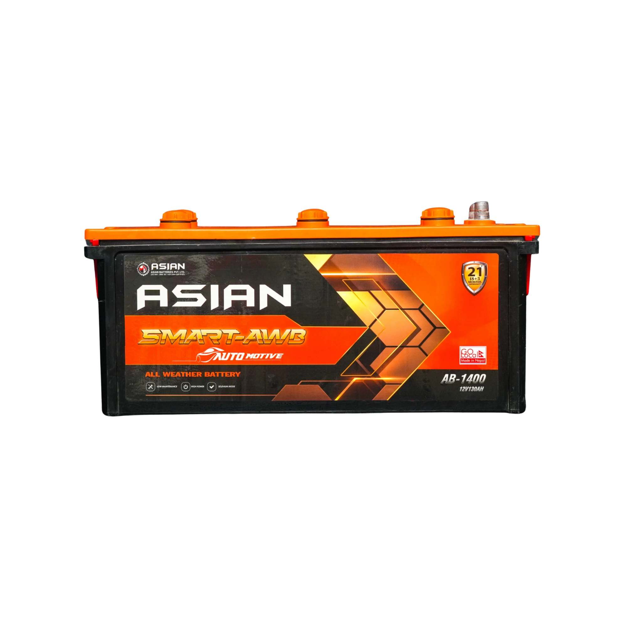Asian Smart-AWB Battery | AB-1400 | 12V 130AH