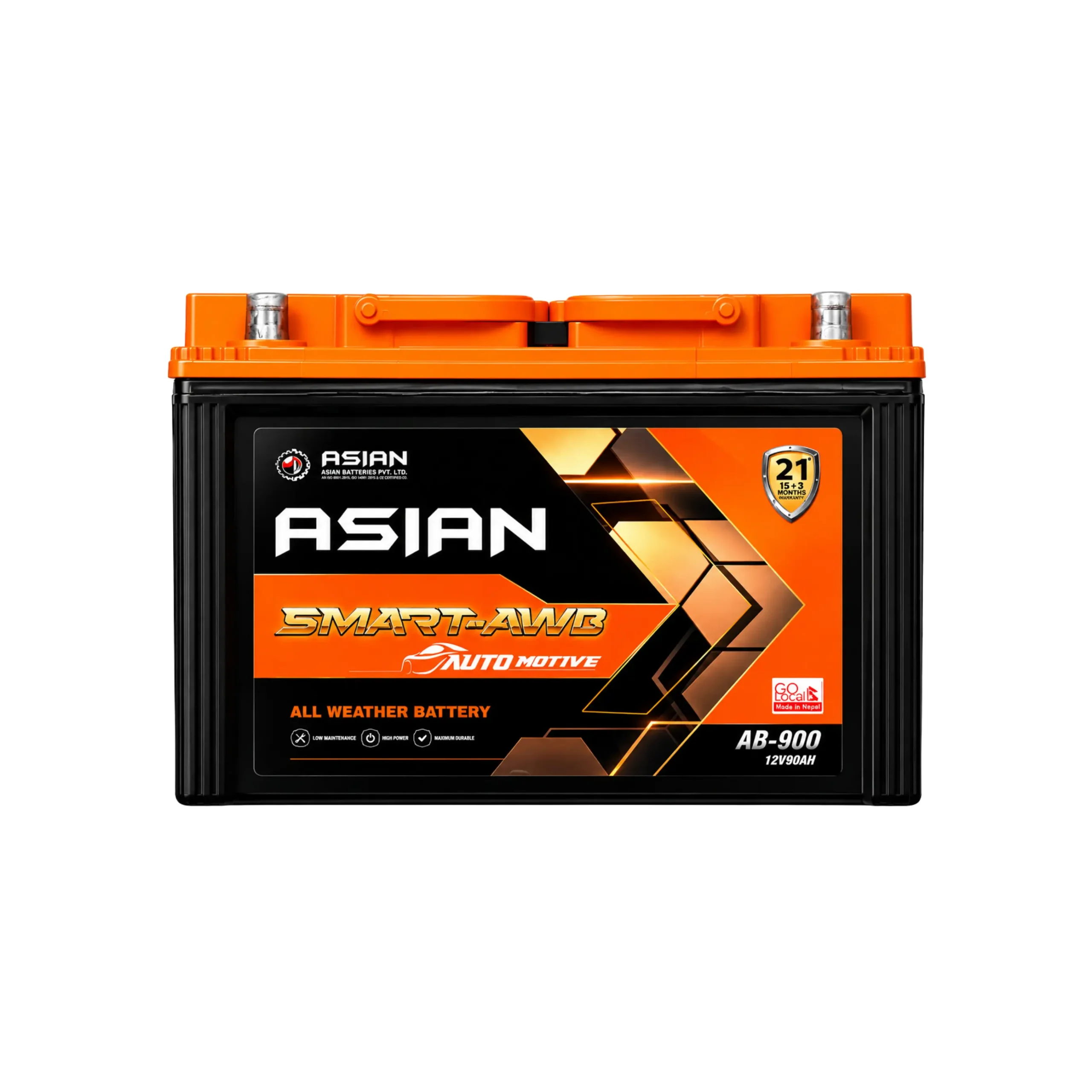Asian Smart-AWB Battery | AB-900 | 12V 80AH