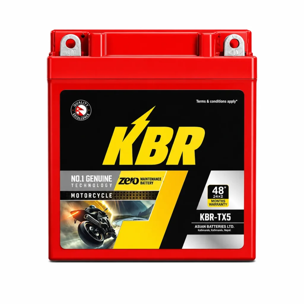 Asian Motorcycle Battery | KBR-TX5AH